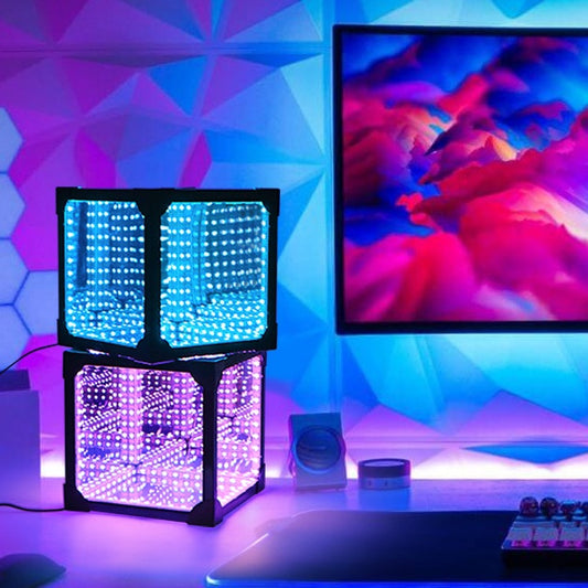 Thousand Mirrors 3D Lamp Magic Cube Gaming Room Decorative Ambient LED Lights⭐⭐⭐⭐⭐